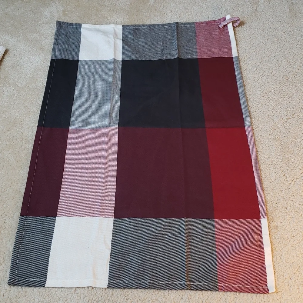 Crate & Barrel NWOT Plaid Dish Kitchen Hand Towel